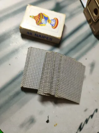 Antigua baraja de cartas 48 Naipes miniatura