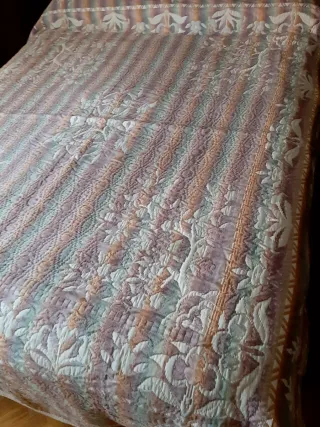 Colcha reversible jacquard cama doble