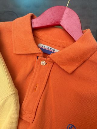 Polos El Ganso Naranja y Amarillo