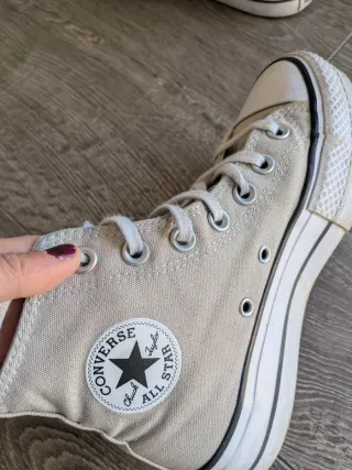 Converse plataforma beige