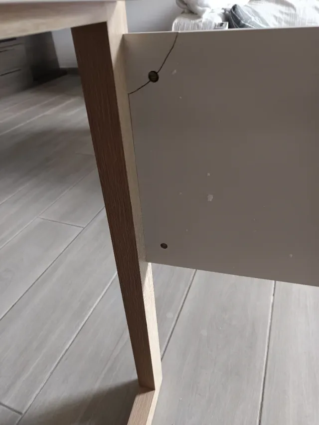 Escritorio cristal y madera 120cm