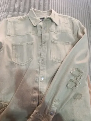 Sobrecamisa Zara Verde y Camel Desgastada,tengo 2