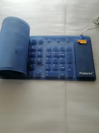 Teclado Flexible USB Español Azul