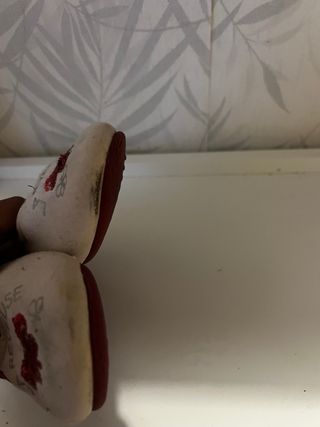 Zapatos bailarina niña rojos y blancos