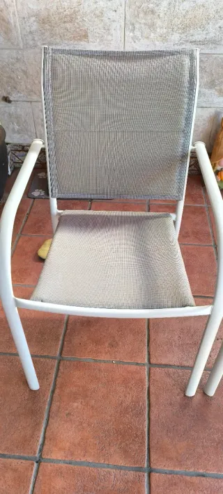 Sillas de jardín tela y metal