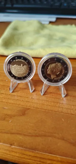 Pareja Monedas 2€ Mónaco
