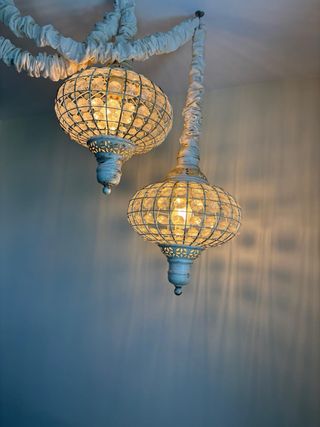 Lámparas de salón  metal y metacrilato y tela