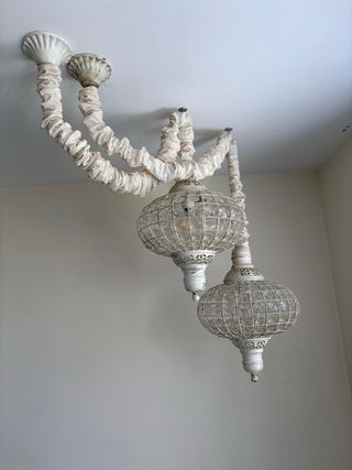 Lámparas de salón  metal y metacrilato y tela