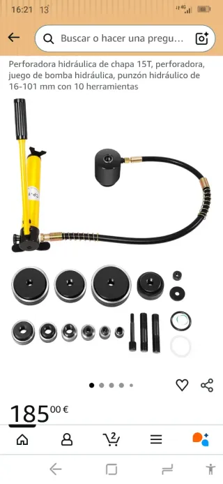 Perforadora Hidráulica 15T vevor