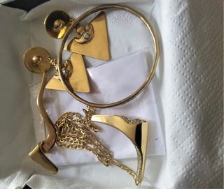 Lote bisutería dorada antigua