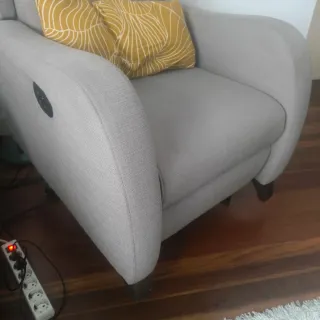 Sillon  orejero eléctrico gris