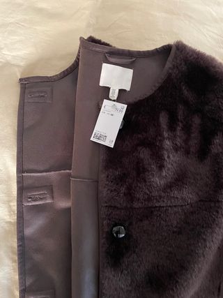 Chaqueta efecto pelo marrón nueva