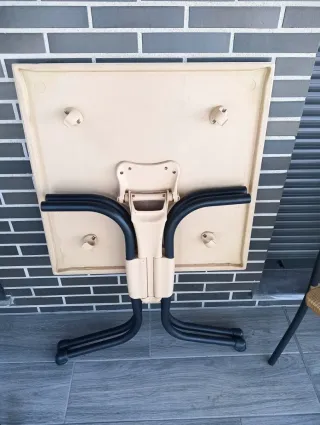 Mesa y Sillas Exterior Beige/Gris