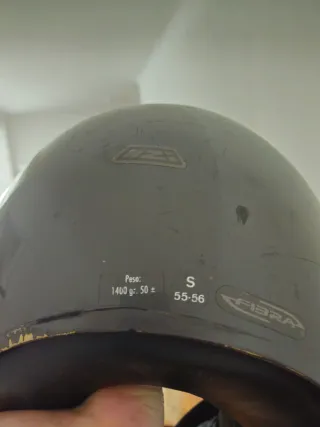 Casco de moto integral gris