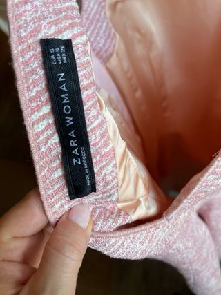 Vestido cóctel Zara rosa