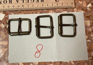 3 fibbie brunite dorate