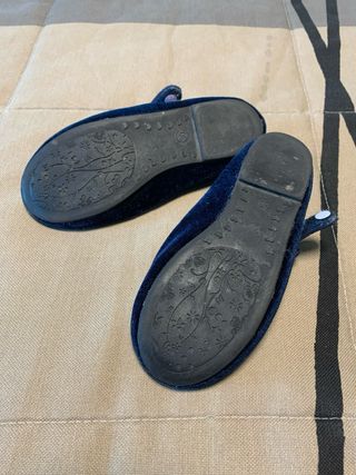 Bailarinas terciopelo azul marino talla 30