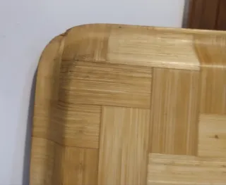 Bandeja bambú Oriental vintage 48x32 cm