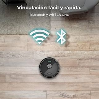 Cecotec Robot Aspirador Autovaciado y Mopas Giratorias Conga 13090 Spin Revolution Home&Wash Essential. 7000Pa, Tecnología Láser, Cepillo de Silicona y Lateral, App, Bluetooth y WiFi 2,4GHz, 5GHz