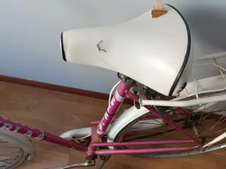 Bicicleta rosa vintage