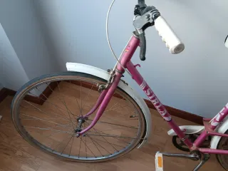 Bicicleta rosa vintage