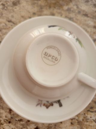 6 Tazas de porcelana fina, calidad, sin azucarero