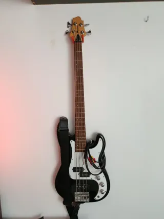 Bajo Eléctrico Negro Rochester.