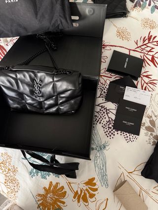 Bolso Saint Laurent Toy Puffer Negro