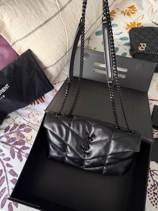 Bolso Saint Laurent Toy Puffer Negro