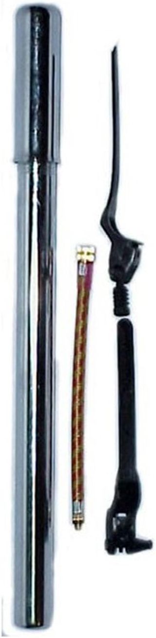 Bomba de aire retro plata para bicicleta