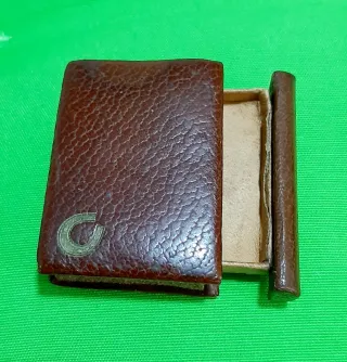 2 Estuches Piel Vintage Marrón