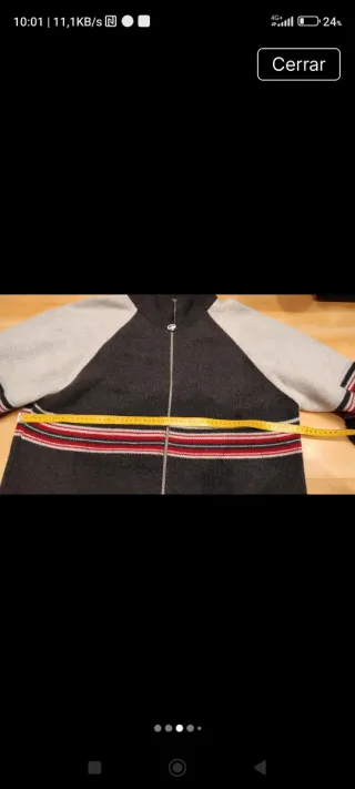 Chaqueta Astore gris y roja