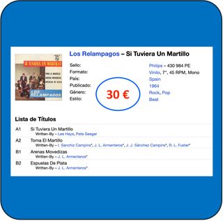 Vinilo Los Relampagos - Si Tuviera Un Martillo