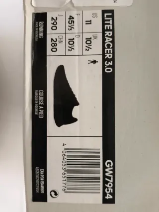 Zapatillas Adidas Lite Racer 3.0 Talla 45 1/3