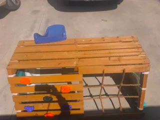 Parque infantil madera con tobogán