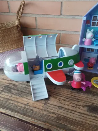 Lote Peppa Pig: Casa, Avión y Tren