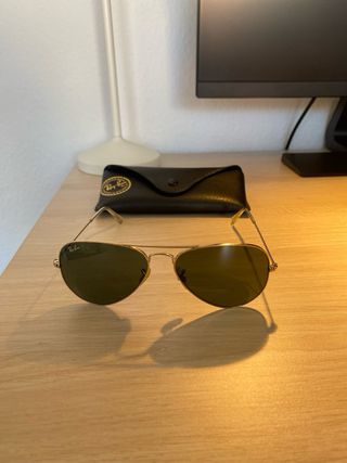 Gafas Ray-Ban Aviator Verdes y doradas
