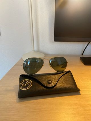 Gafas Ray-Ban Aviator Verdes y doradas