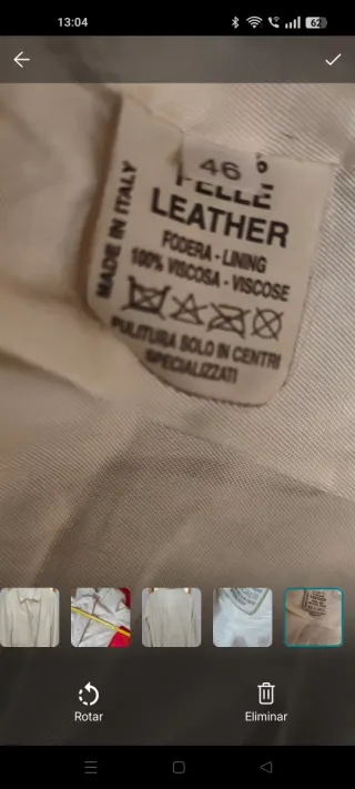 Chaqueta de piel beige Talla 42