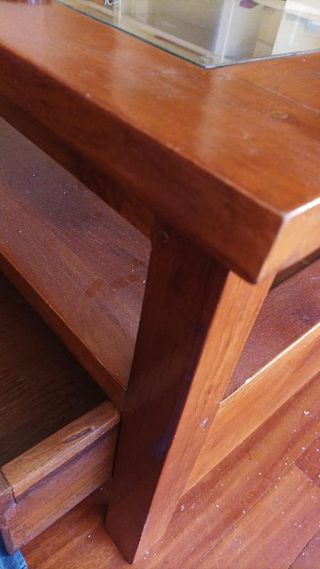 Mesa de centro madera y cristal