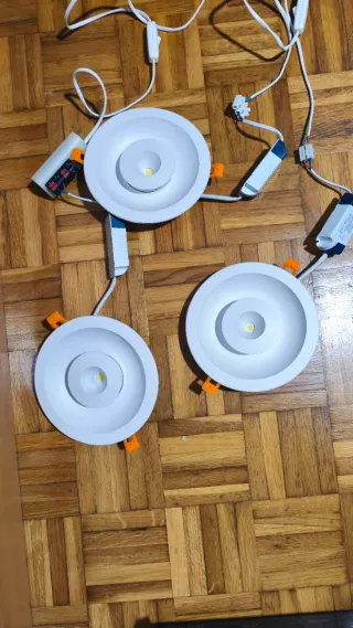 4 Plafones empotrable doble LED 15W+6W combinable