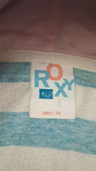 Sudadera Roxy Rayas Azul y Blanco