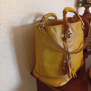 Bolso Piel Amarillo Mostaza Purificación García