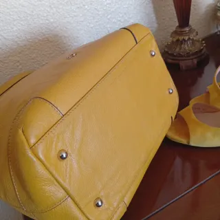 Bolso Piel Amarillo Mostaza Purificación García