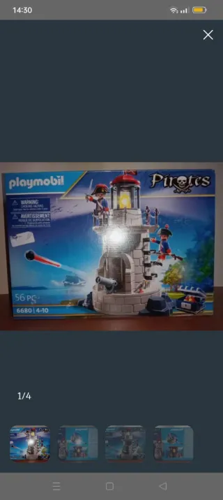 Playmobil-Faro Soldados franceses pirata 6680.Nuev
