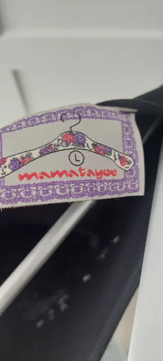 Vestido Mamatayoe Talla L Negro flores