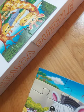 4 Puzzles Educa Progresivos Animales