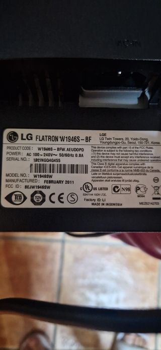 Monitor LG W1946S-BF Negro