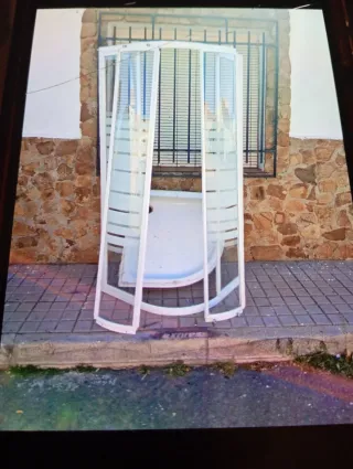 Mampara Ducha Curva Blanca