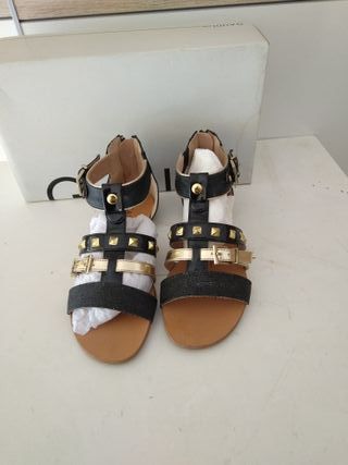 Sandali Gaudi neri e oro